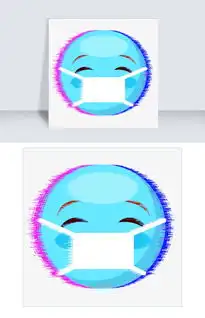 圆脸表情故障艺术风格图片素材其他格式下载动漫人物大全