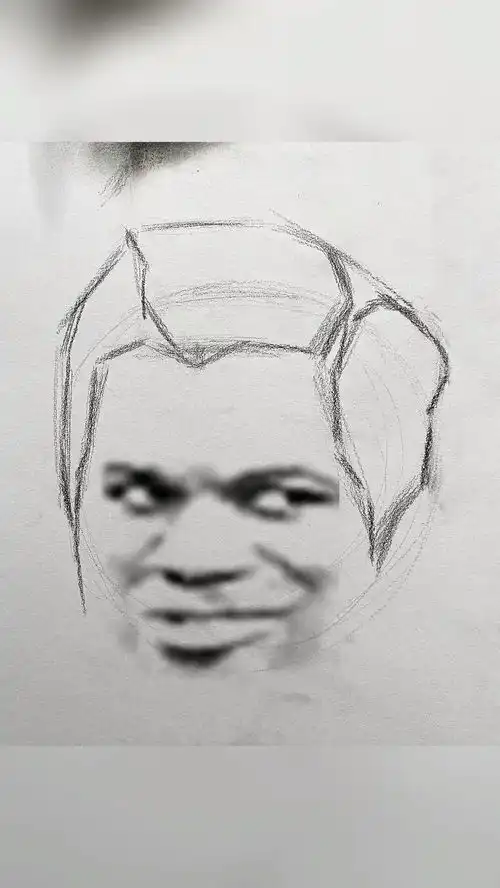 这是一条头发的素描处理过程视频,请忽略表情包