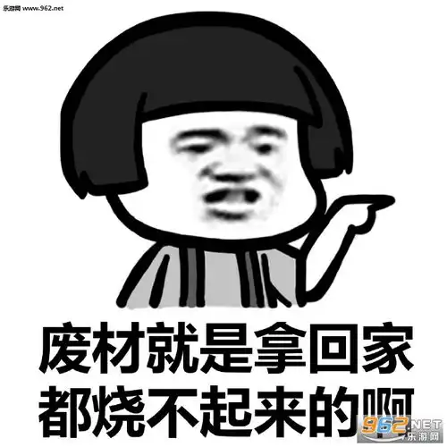 废材就是拿回家也烧不起来表情包叔可忍婶不可忍搞笑表情包下载乐游网游戏下载