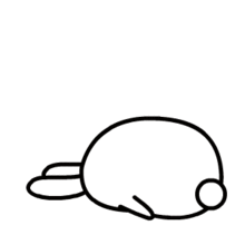 翔通动漫黑眼兔呆萌表情