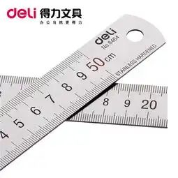 办公用品得力8463钢尺30厘米尺子30cm钢直尺不锈钢刻度尺
