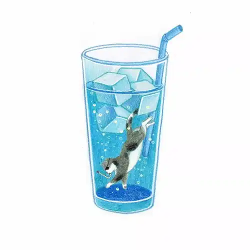 插画真想活成一只喵