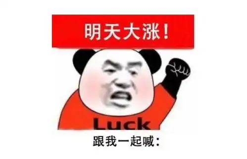 明天大涨luck跟我一起喊基金表情包股票表情包luck一起明天大涨表情