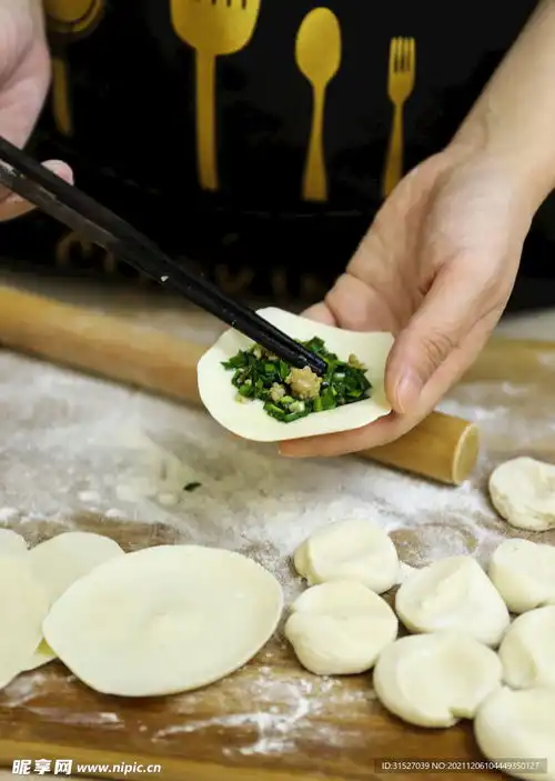 包饺子素材图摄影图