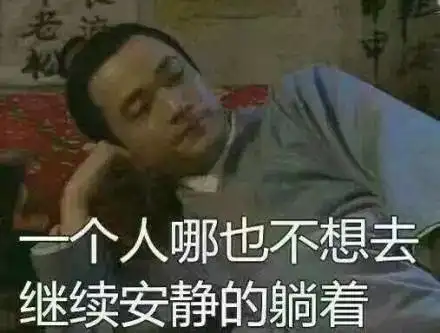 搞笑可怜的单身狗假期生活表情包,一个人哪也不想去,继续安静的躺着