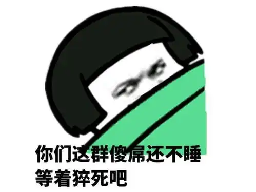这么晚还不睡等着猝死吧表情包
