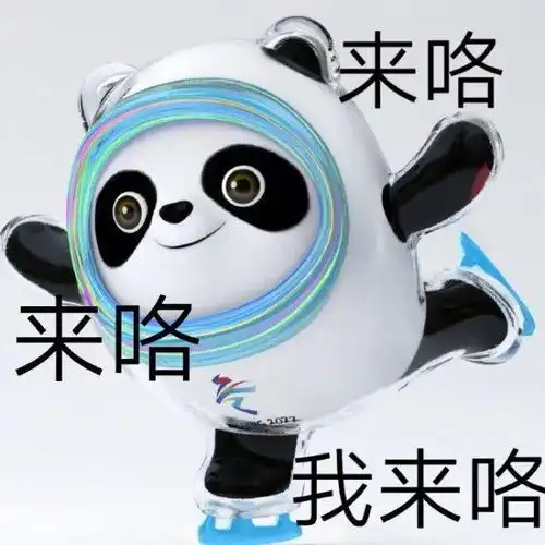 冰墩墩闪亮登场表情包