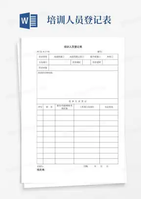 培训人员签到表word模板下载熊猫办公