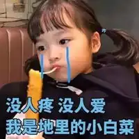 很萌的委屈哭的表情包小女孩