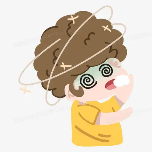 卡通手绘头晕眼花人物元素png图片素材免费下载人物png30003000像素熊猫办公