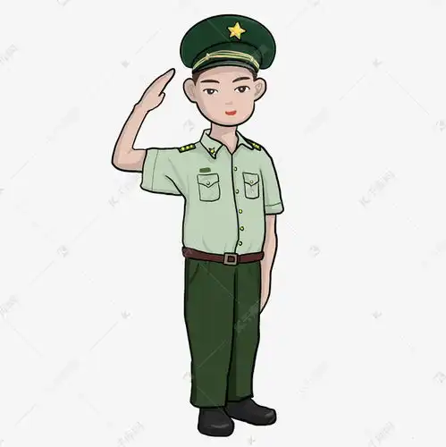表情升国旗敬礼军人卡通素材图片免费下载千库网表情