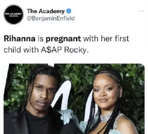 rihanna被曝怀孕网友孩子比r9来的早...