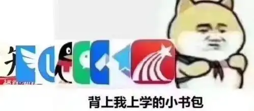 背上我上学的小书包书包上学背上表情
