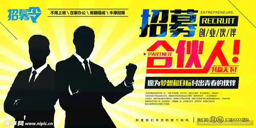 招募合伙人活动宣传海报素材设计图
