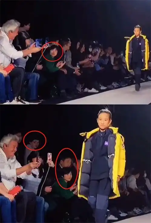 张庭女儿首为大牌走秀昂首阔步引老爸兴奋狂拍,观众表情显冷漠
