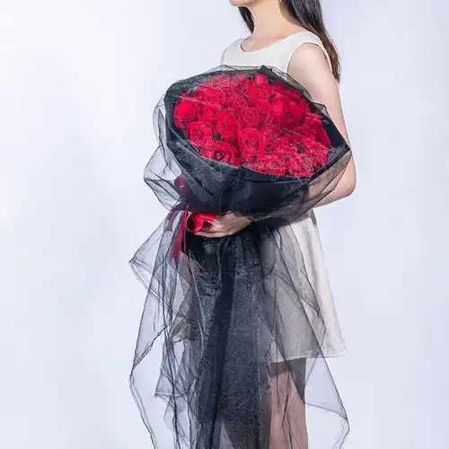 圣诞节买玫瑰真花鲜花束速递表白生日礼盒99朵全国同城花店配送花