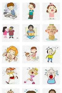 卡通儿童哭泣流泪大哭表情人物png免扣素材图片模板下载24.87mb表情符大全标志丨符号