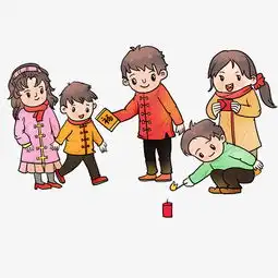 过年放鞭炮的孩子图片素材其他格式下载动漫人物大全