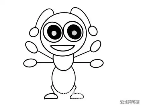 卡通蚂蚁简笔画