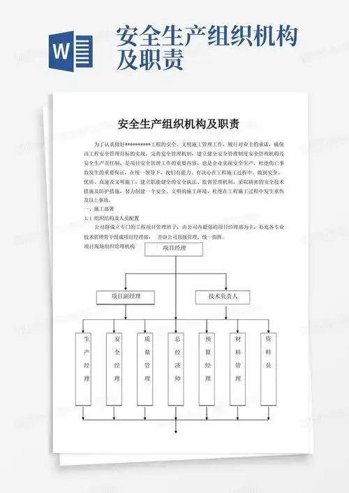 安全生产组织机构及职责word模板下载编号qzzndzkz熊猫办公