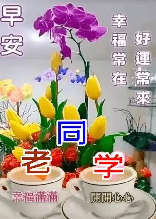 问候老同学早上好表情包,真诚的友谊在心间,祝你健康快乐每一天
