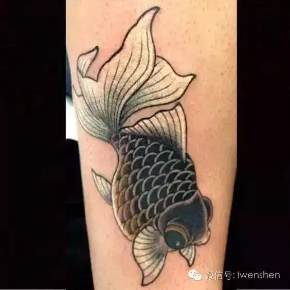 纹身爱好者吉祥如意,爱情甜蜜,感情久远,金鱼莫属搜狐时尚搜狐网