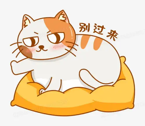 卡通手绘肥猫别过来表情包png图片素材免费下载手绘png23002000像素