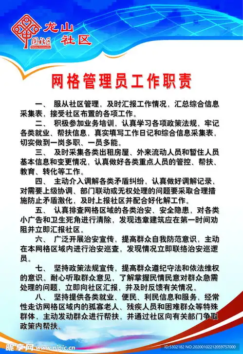 网格管理员工作职责设计图