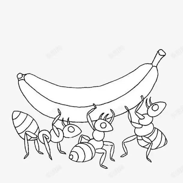 简笔画平面电商创意素材香蕉牛奶素材