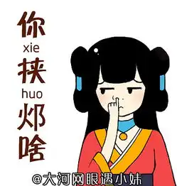 大河网眼遇小妹表情包设计