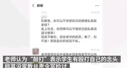 学生在群里发表情包,被老师罚写检讨书在家父母没有教