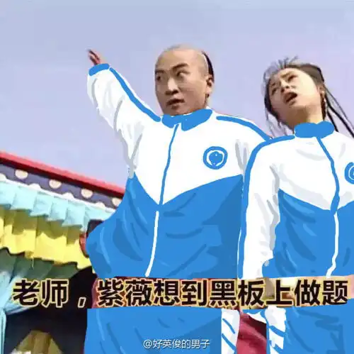 毁童年尔康小燕子穿上校服变表情包