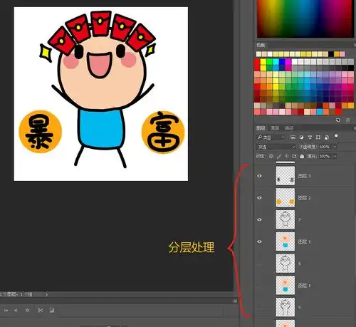姐弟新春表情包画图顺序教程