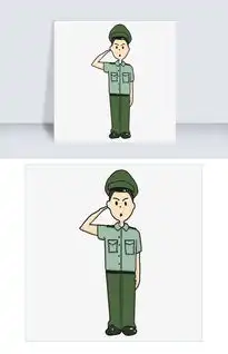 手绘教官向大家敬礼插画图片素材其他格式下载动漫人物大全