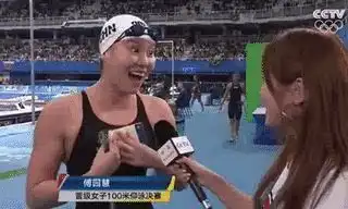 傅园慧破纪录摘铜孙杨送摸头杀表祝贺