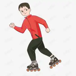 健身运动轮滑的男孩手绘插画素材图片免费下载高清psd千库网图片编号11886924