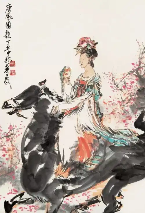 央美教授父子工写相宜的国画作品,美极了