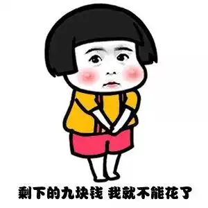 撩妹表情我只有十块钱