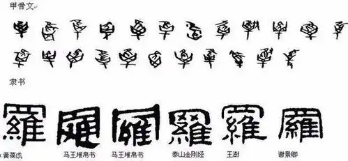 罗字的甲骨文怎么写,急